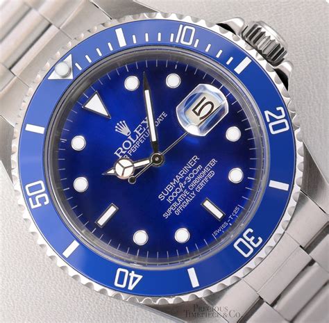 rolex submariner stainless steel blue